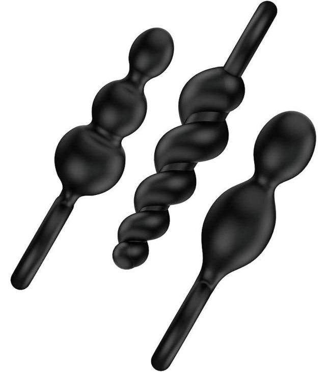 Satisfyer Booty Call Set Of 3 Black Anal Plugs