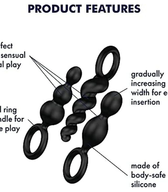 Satisfyer Booty Call Set Of 3 Black Anal Plugs - Image 3