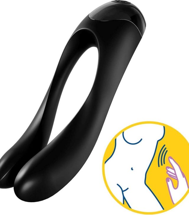 Satisfyer Candy Cane Finger Vibrator Black - Image 2