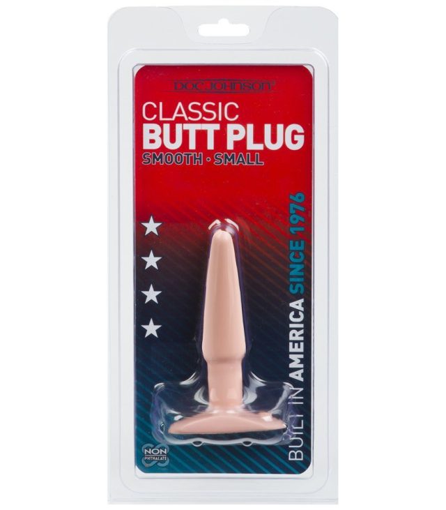 Classic Smooth Butt Plug Small Flesh Pink - Image 3