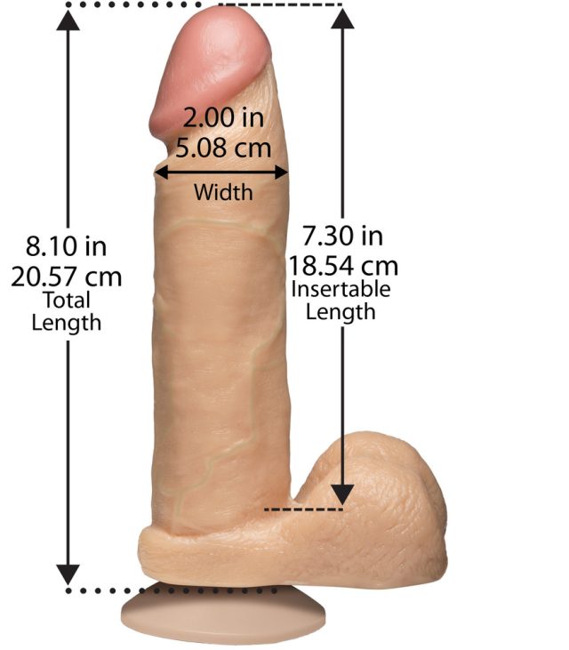 The Realistic Cock 8 Inch Dildo Flesh Pink - Image 2