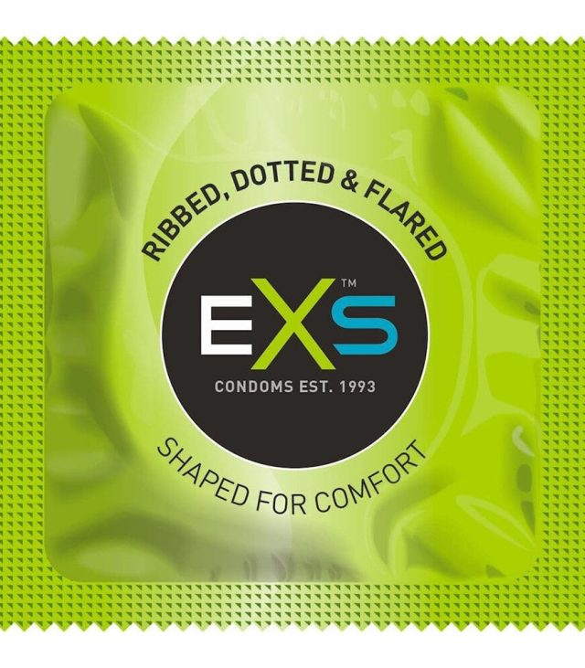 EXS Comfy Fit Ribbed and Dotted Condoms 12 Pack - Image 2