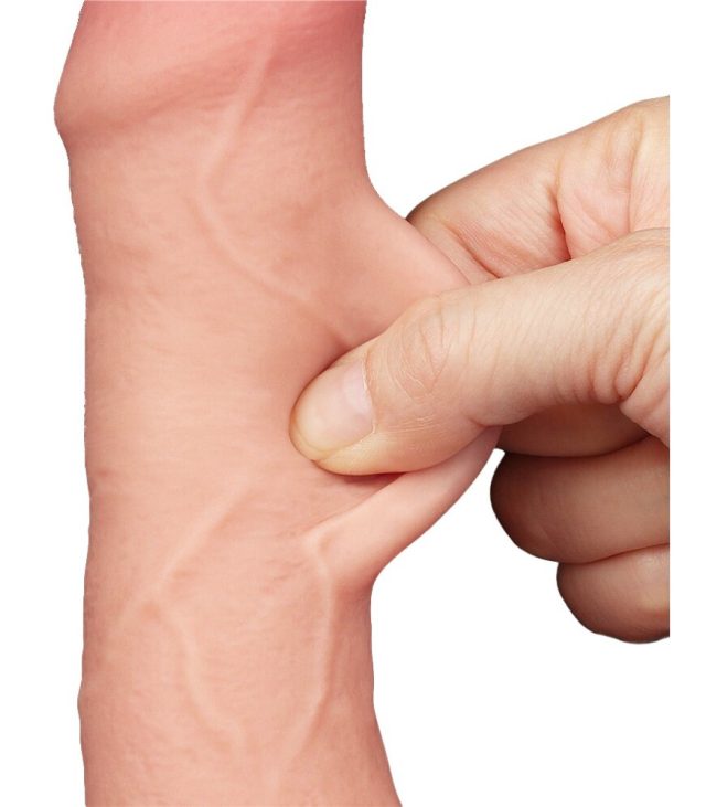 Lovetoy Sliding Easy Bend Skin Dildo 7 Inch - Image 3