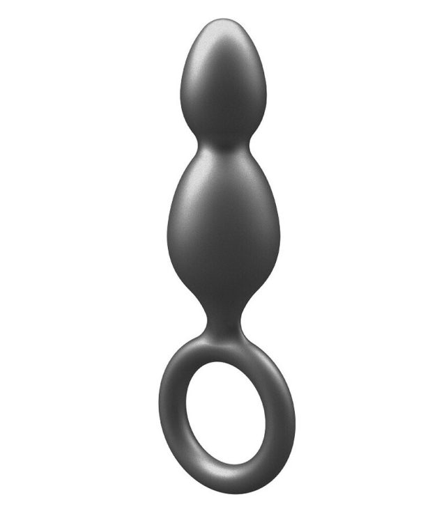 ToyJoy Buttocks The Plugger 2 Balls Metallic Silicone Plug - Image 2