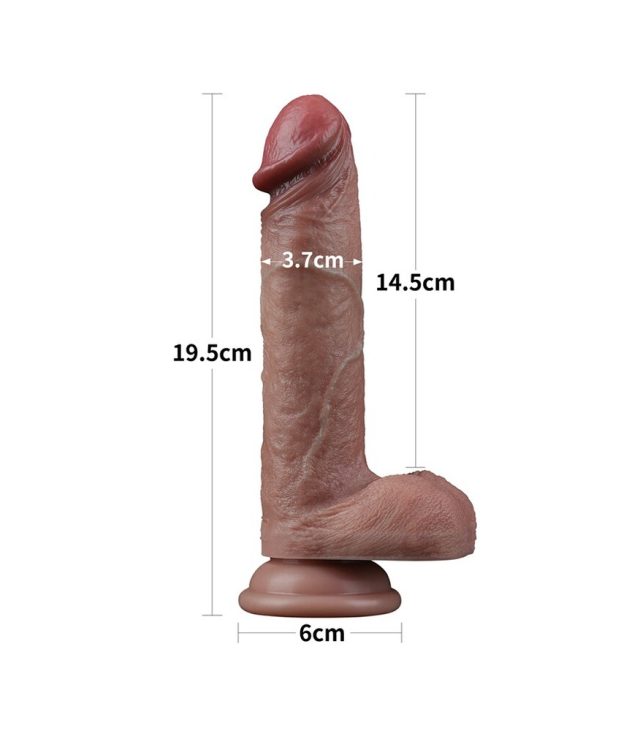 Lovetoy Dual Layered Silicone Dildo 7.5 Inches - Image 4