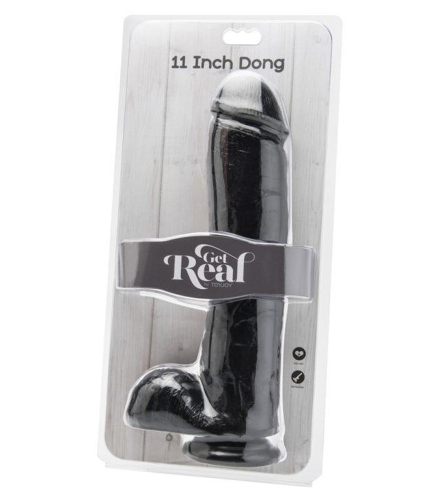 ToyJoy Get Real 11 Inch Dong With Balls Black - Image 2