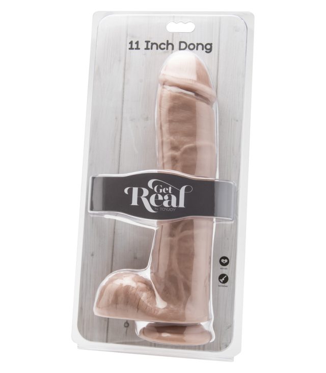 ToyJoy Get Real 11 Inch Dong With Balls Flesh Pink - Image 2