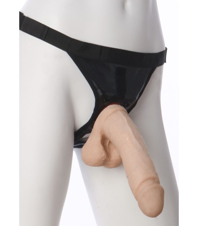 VacULock Ultraskyn 8 Inch Realistic Cock With Ultra Harness
