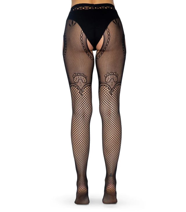 Leg Avenue Suspender Tight in Duchess Lace UK 6 to 12 - Image 2