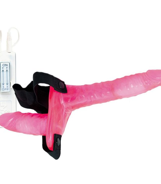 Joyride Pink Duo Double Penis Vibrating Dildo Strap On