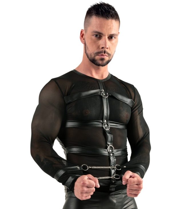 Svenjoyment Long Sleeved Top With Harness And Restraints