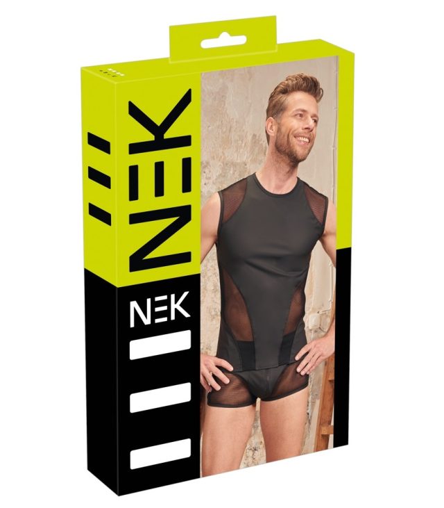 NEK Matte Look Sleeveless Shirt Black - Image 4