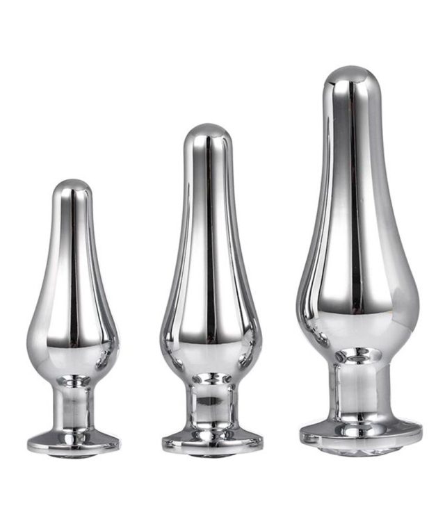 Gleaming Butt Plug Set Silver