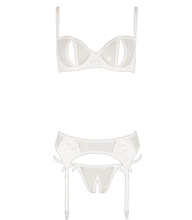 Cottelli Delicate Bra Set White - Image 3