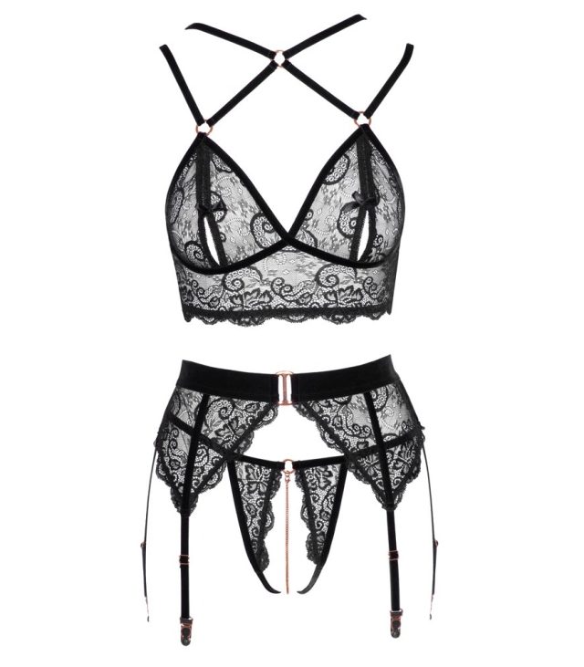 Abierta Fina Lacey Open Suspender Set - Image 3