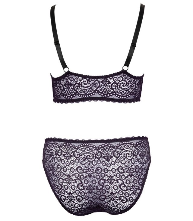 Cottelli Curves Delicate Lace Bralette And Briefs - Image 4