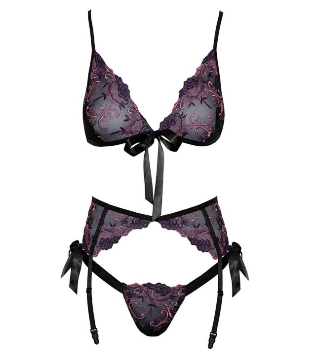 Kissable Embroidered Floral Bra Set - Image 3
