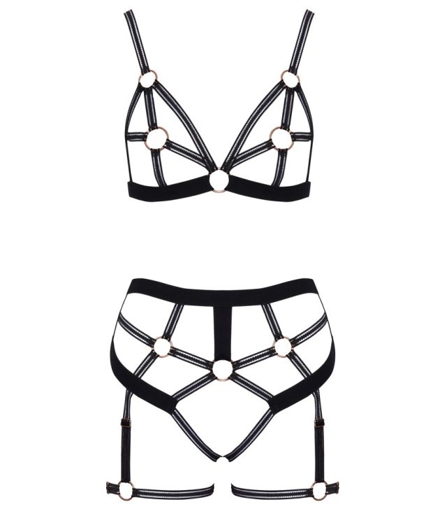 Bondage Strappy Bra Set - Image 3
