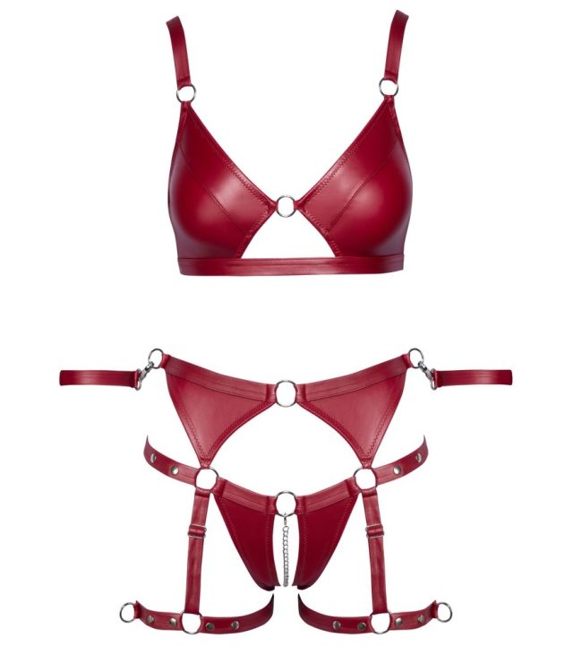 Cottelli Red Crotchless Bondage Set - Image 4