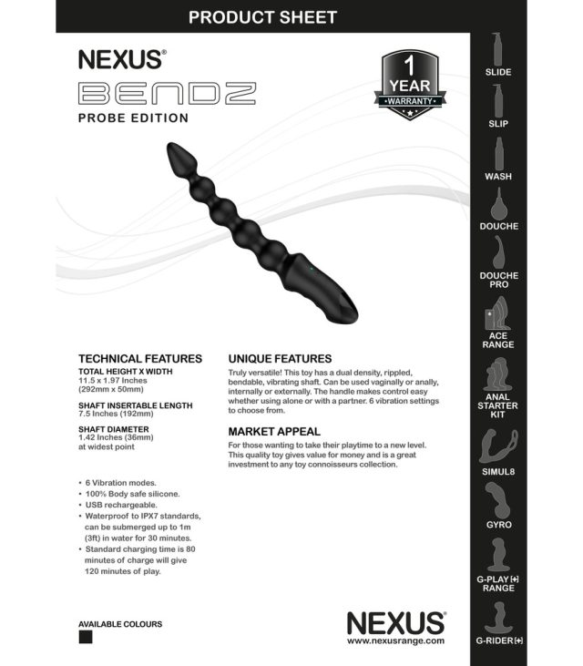 Nexus Bendz Vibrating Anal Probe - Image 3
