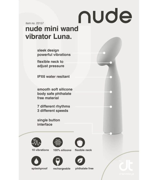 Nude Luna Mini Wand Vibrator - Image 3