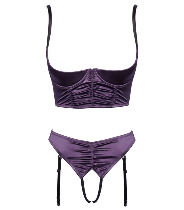 Cottelli Satin Quarter Cup Bra Set - Image 3