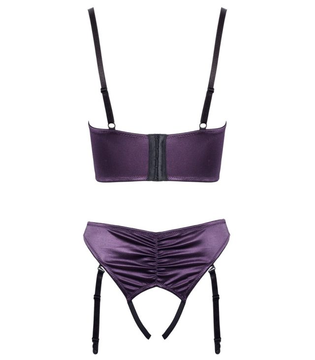 Cottelli Satin Quarter Cup Bra Set - Image 4