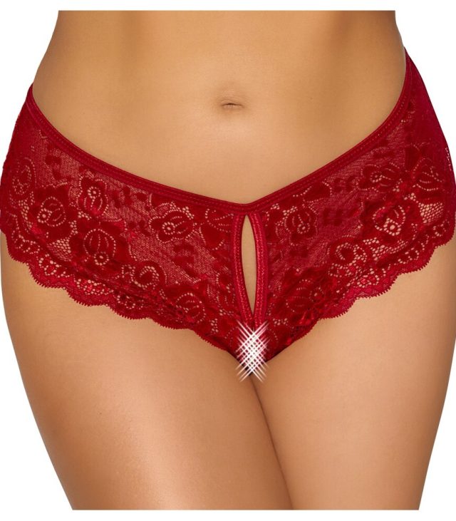 Cottelli Crotchless Panty Red