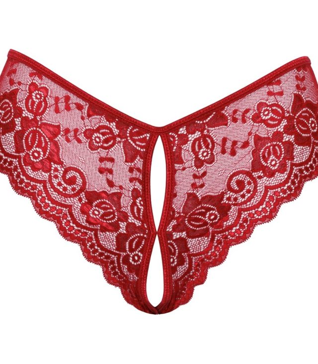 Cottelli Crotchless Panty Red - Image 4