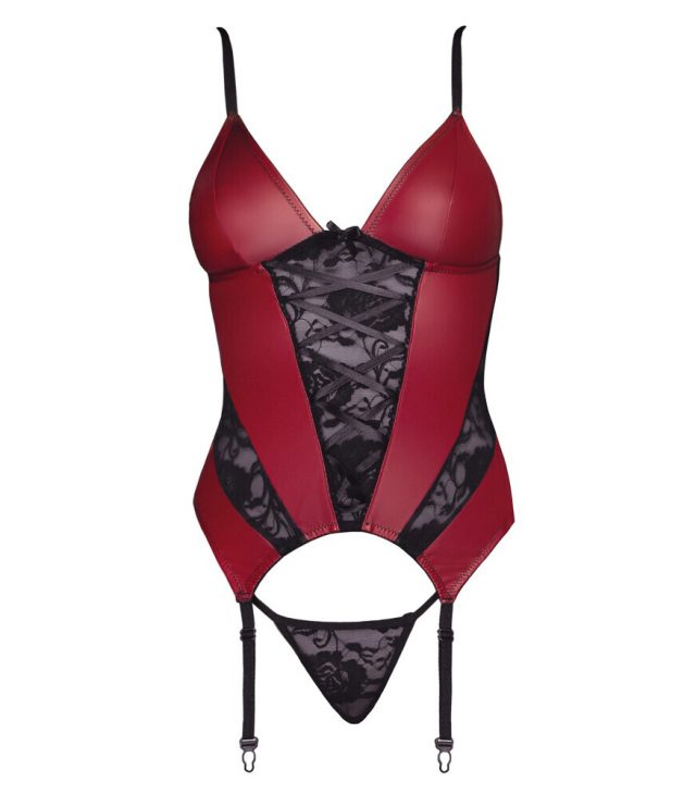Cottelli Basque and Thong With Lace - Image 3