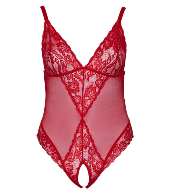 Cottelli Curves Crotchless Body Red - Image 4