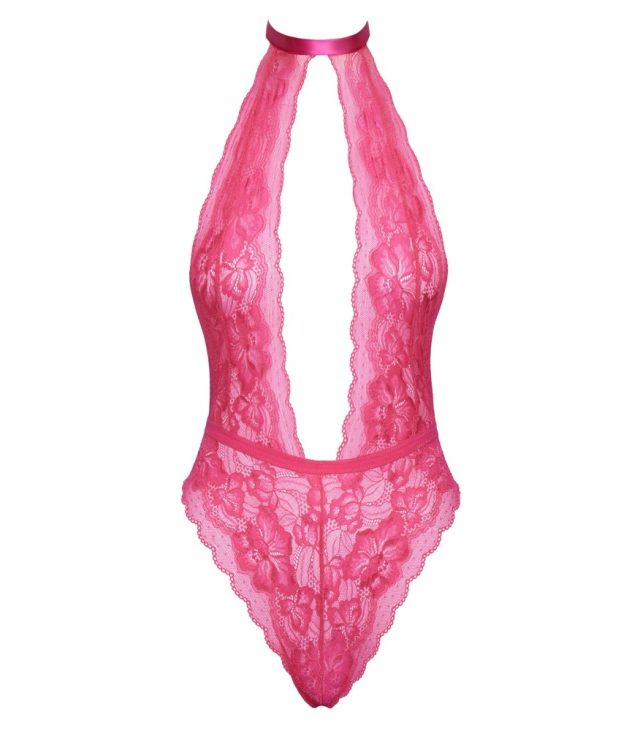 Kissable Halterneck Lace Body Pink - Image 4