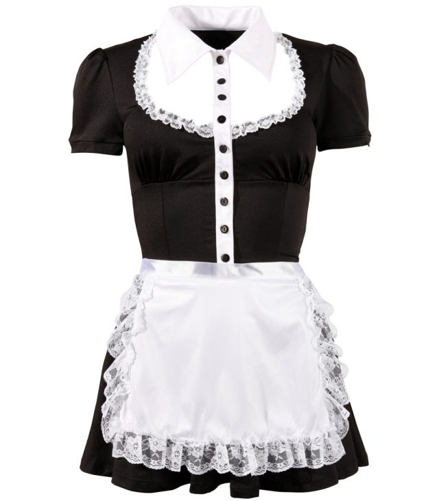 Cottelli Collection Costumes Black Maids Dress - Image 3