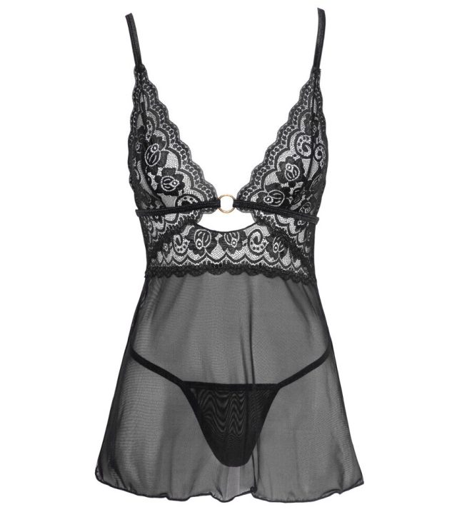 Cottelli Backless Babydoll With Thong - Image 3