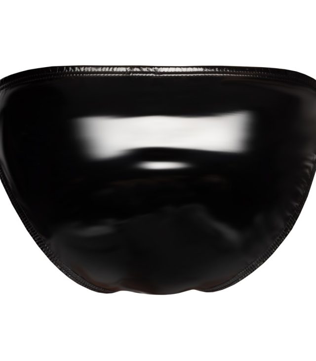 Black Level Vinyl Briefs With Zip Black - Image 4