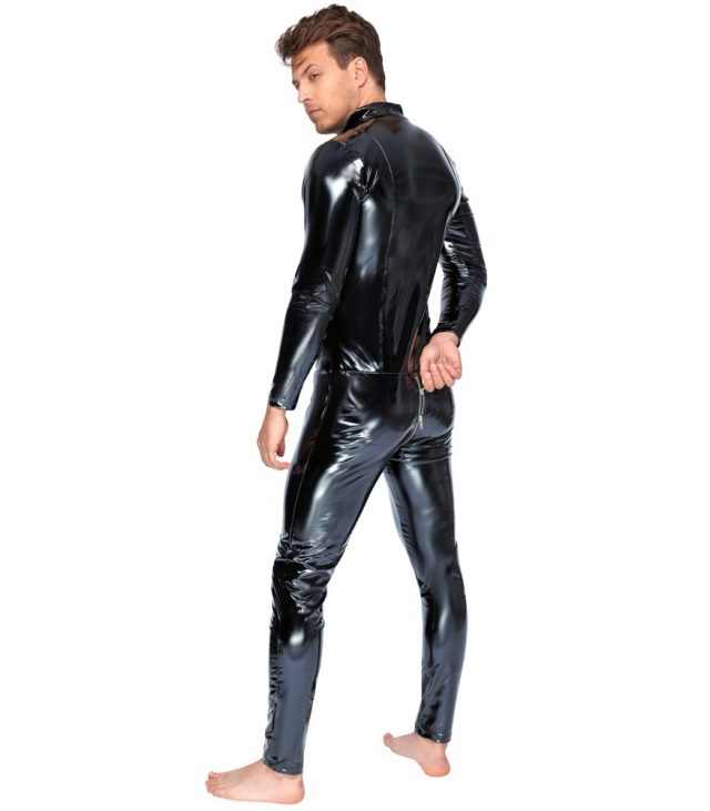 Black Level Vinyl Jumpsuit With Zip Black - Image 4