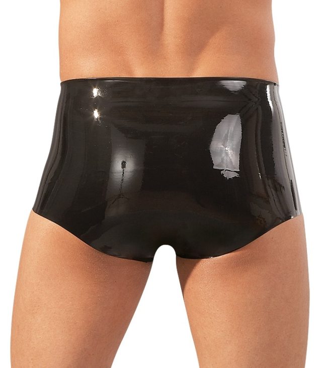 LateX Boxers With Penis Sleeve Black - Image 2