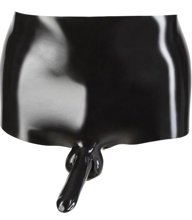 LateX Boxers With Penis Sleeve Black - Image 3