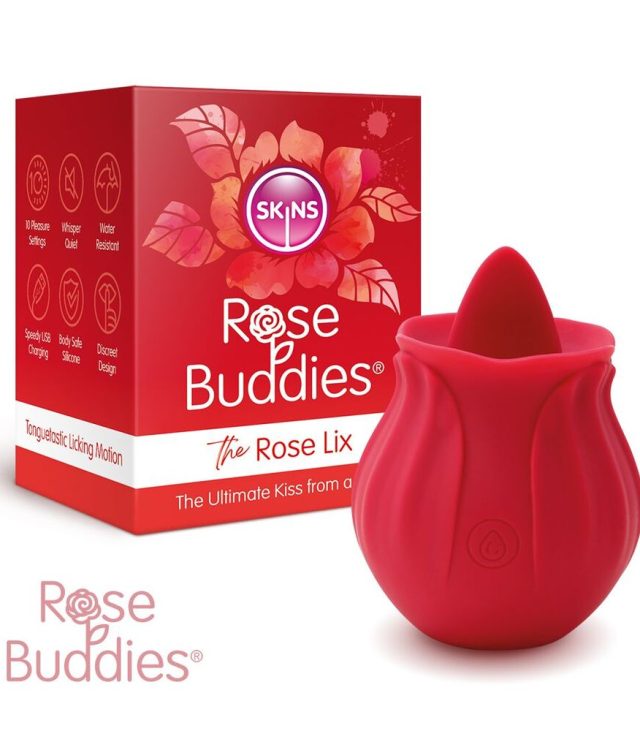 Skins Rose Buddies The Rose Flix Clitoral Massager Red - Image 2