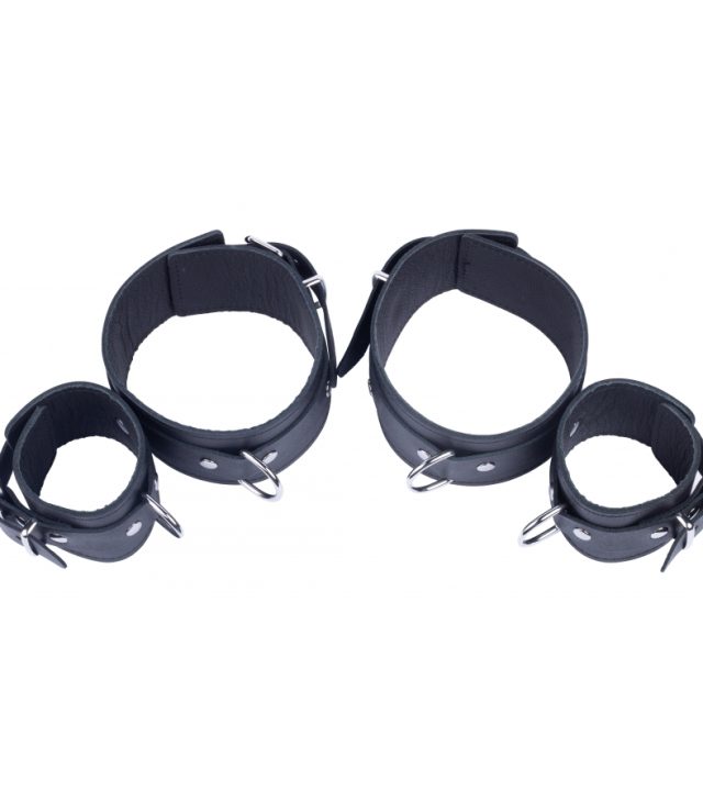 The Red Arm To Forearm Leather Shackles - Image 2