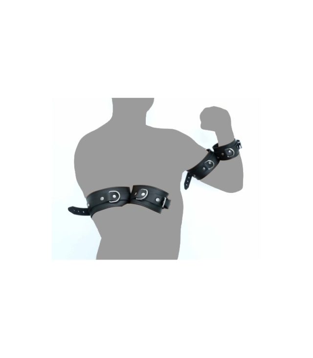 The Red Arm To Forearm Leather Shackles - Image 3