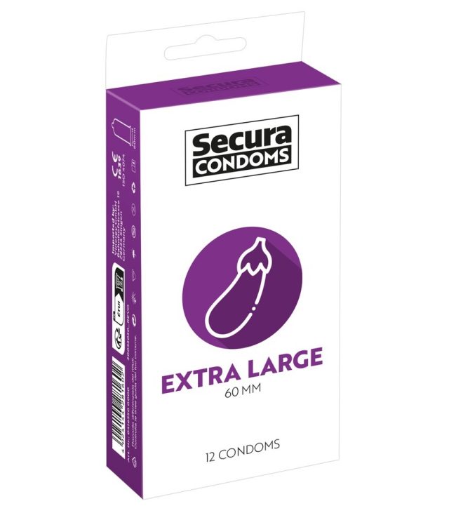 Secura Condoms 12 Pack Extra Large