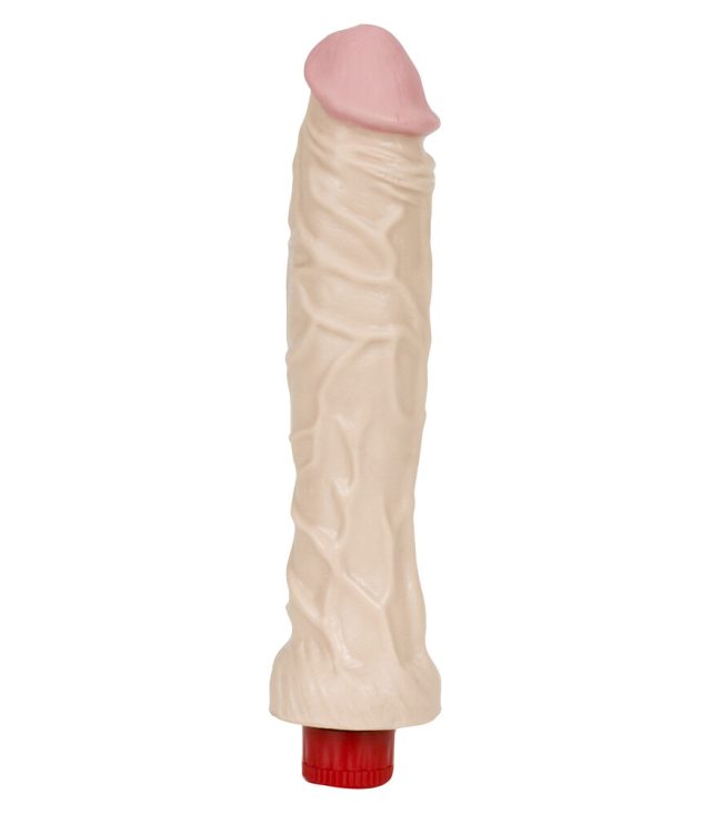The Naturals Heavy Veined 8 Inch Vibrating Dong Thin