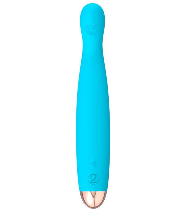 Cuties Silk Touch Rechargeable Mini Vibrator Blue - Image 2