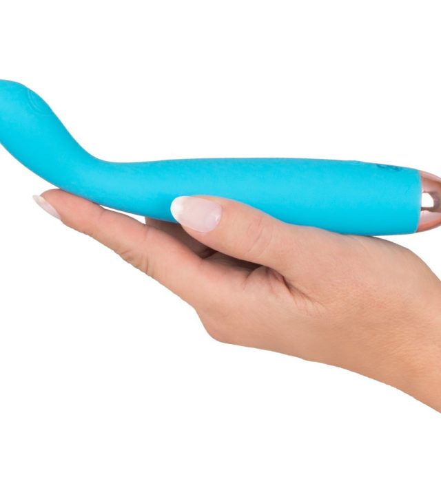 Cuties Silk Touch Rechargeable Mini Vibrator Blue - Image 3
