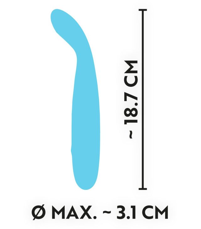 Cuties Silk Touch Rechargeable Mini Vibrator Blue - Image 4