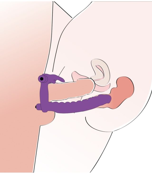 Los Analos Double Delight Vibrating Dildo And Cock Ring - Image 3