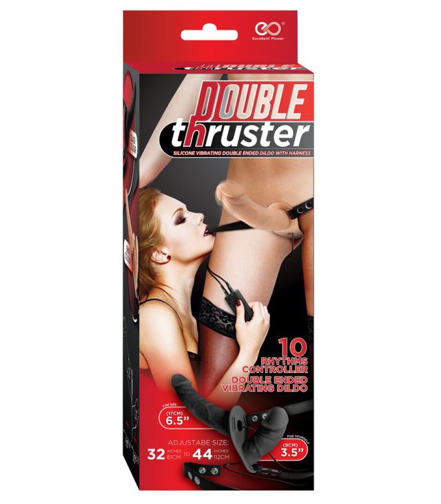 Double Thruster Vibrating Double Ended Dildo With Harness - Image 2