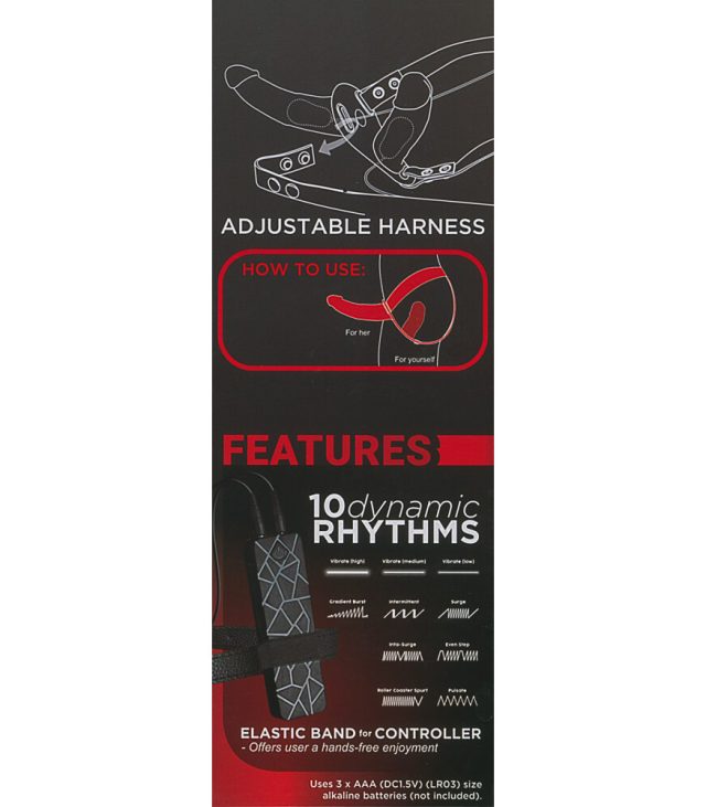 Double Thruster Vibrating Double Ended Dildo With Harness - Image 3