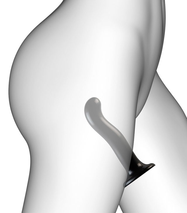 Strap On Me Prostate and G Spot Curved Dildo Small Black - Image 3